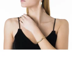 Bracciale argento tubogas con lavorazione centrale Selezione zanolli