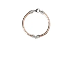 Bracciale argento tubogas con lavorazione centrale Selezione zanolli