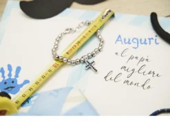 Bracciale cross argento con zirconi neri Maria cristina sterling
