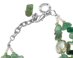 Bracciale 2 fili con cristalli e giadeite Ottaviani