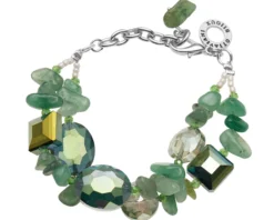 Bracciale 2 fili con cristalli e giadeite Ottaviani
