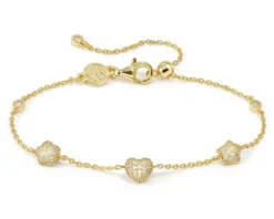 Bracciale life poetry argento dorato 3 elementi con pavè di zirconi Nomination