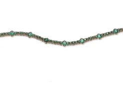 Bracciale luce argento rosè con zirconi smeraldo Sovrani