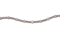 Bracciale luce argento rosè con zirconi acquamarina Sovrani
