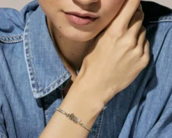 Bracciale milleluci acciaio con best friends e zirconi Nomination