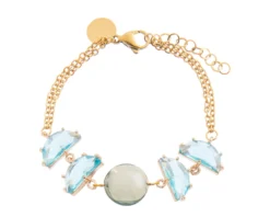 Bracciale ocean odissey vetro di murano grigio e cristalli Murrina murano venezia