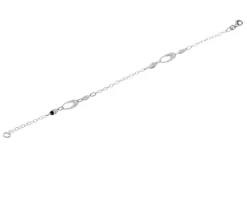 Bracciale oro 750‰ bianco con ovali Selezione zanolli