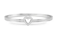 Bracciale pretty bangles acciaio cuore con zirconi Nomination