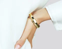 Bracciale rigido classica in bronzo dorato Unoaerre