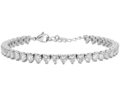 Bracciale tennis acciaio e zirconi cuore Liu jo