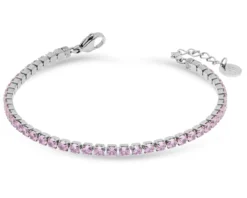Bracciale tennis acciaio e zirconi rosa Liu jo
