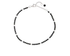 Bracciale tennis argento con cubic zirconia e zirconi neri Sovrani