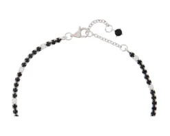 Bracciale tennis argento con cubic zirconia e zirconi neri Sovrani