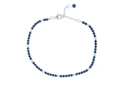 Bracciale tennis argento con cubic zirconia e zirconi zaffiro Sovrani