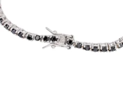 Bracciale tennis argento 4 griffe con zirconi neri Selezione zanolli
