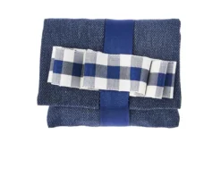 Busta portaconfetti jeans con fiocco rigatino blu e bianco Selezione zanolli