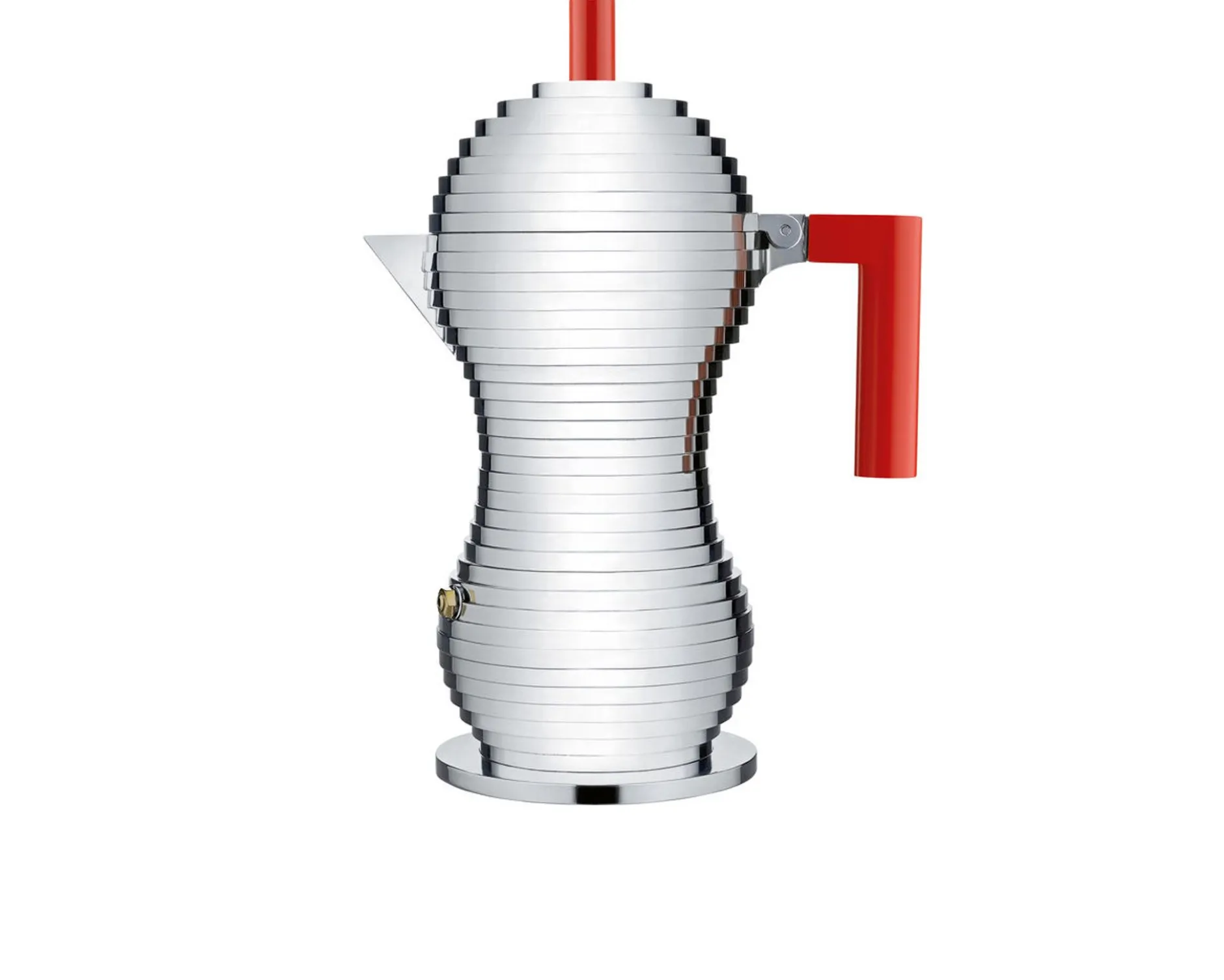 Caffettiera pulcina induzione manico rosso sei tazze Alessi