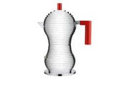 Caffettiera pulcina induzione manico rosso tre tazze Alessi