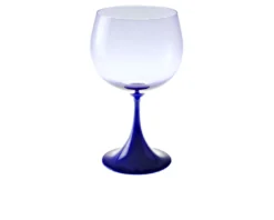Calice borgogna burlesque vetro di murano blu opaco pesco Nasonmoretti