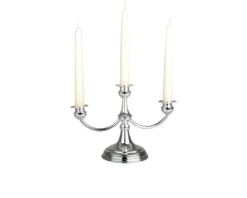 Candelabro argento a tre fiamme in stile inglese Selezione zanolli