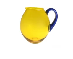 Caraffa dandy vetro di murano blu giallo Nasonmoretti
