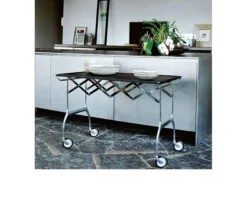 Carrello battista acciaio bianco Kartell