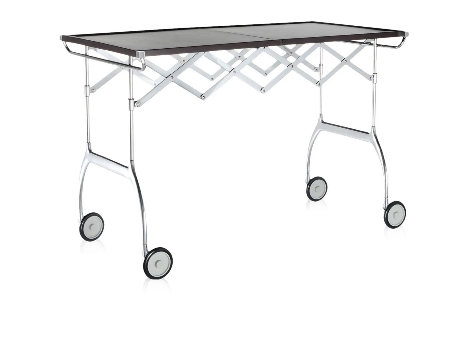 Carrello battista acciaio prugna Kartell