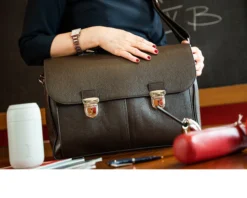 Cartella job pelle testa di moro a due tasche Selezione zanolli