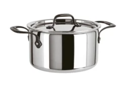 Casseruola alta home chef acciaio con due maniglie e coperchio Sambonet