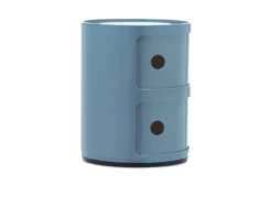 Cassettiera componibile a due elementi colore azzurro Kartell