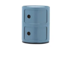 Cassettiera componibile a due elementi colore azzurro Kartell