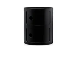 Cassettiera componibile a due elementi colore nero Kartell