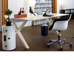Cassettiera componibile a due elementi colore bianco Kartell