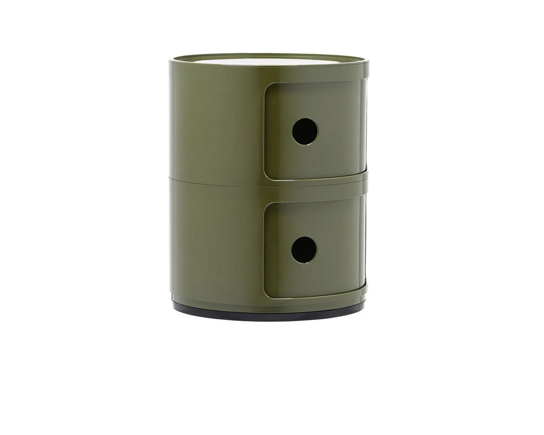Cassettiera componibile a due elementi colore verde Kartell