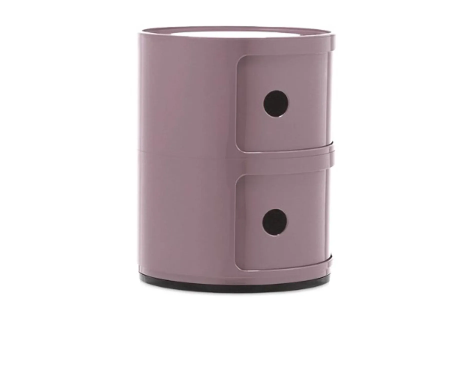 Cassettiera componibile a due elementi colore malva Kartell