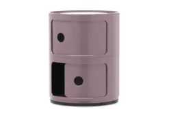 Cassettiera componibile a due elementi colore malva Kartell