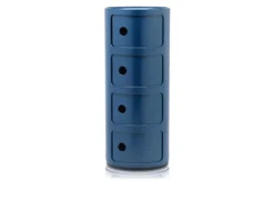 Cassettiera componibile a quattro elementi colore blue Kartell