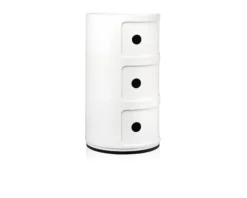 Cassettiera componibile a tre elementi colore bianco Kartell