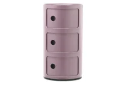 Cassettiera componibile a tre elementi colore malva Kartell