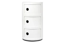 Cassettiera componibile recycled a tre elementi colore bianco Kartell