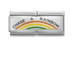 Chase a rainbow composable acciaio e argento Nomination