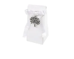 Ciondolo albero della vita con cristallo, scatola e confetti Selezione zanolli
