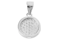 Ciondolo bottone argento con zirconi Selezione zanolli