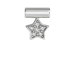 Ciondolo seimia argento stella con zirconi Nomination