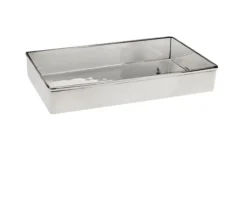 Ciotola rettangolare battuta silver plated Selezione zanolli