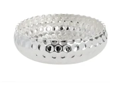 Ciotola silver plated con decorazione pallini Selezione zanolli