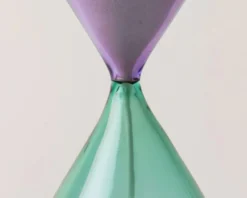 Clessidra vetro di murano lilla menta Venini