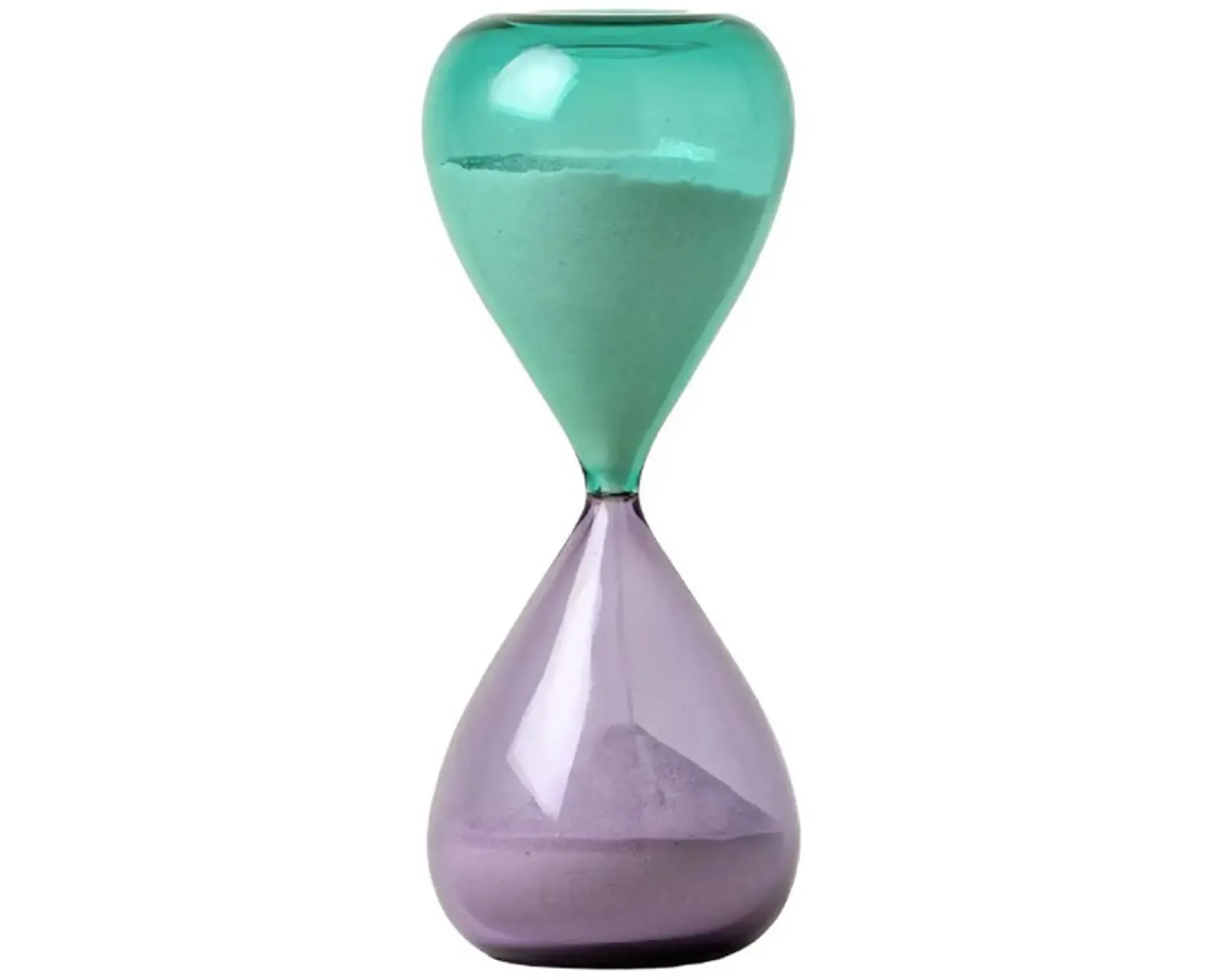 Clessidra vetro di murano lilla menta Venini