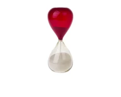 Clessidra vetro di murano pagliesco e rosso Venini