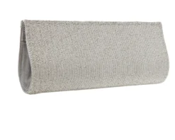 Clutch con cristalli, strass, perline e pietre Ottaviani